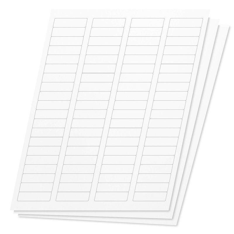 OfficeSmartLabels Blank, Rectangular 1/2 x 1-3/4 inch Return Address Labels for Laser & Inkjet Printers (0.5 x 1.75 Inch, 80 per Sheet, White, 800 Labels, 10 Sheets) - Image 1